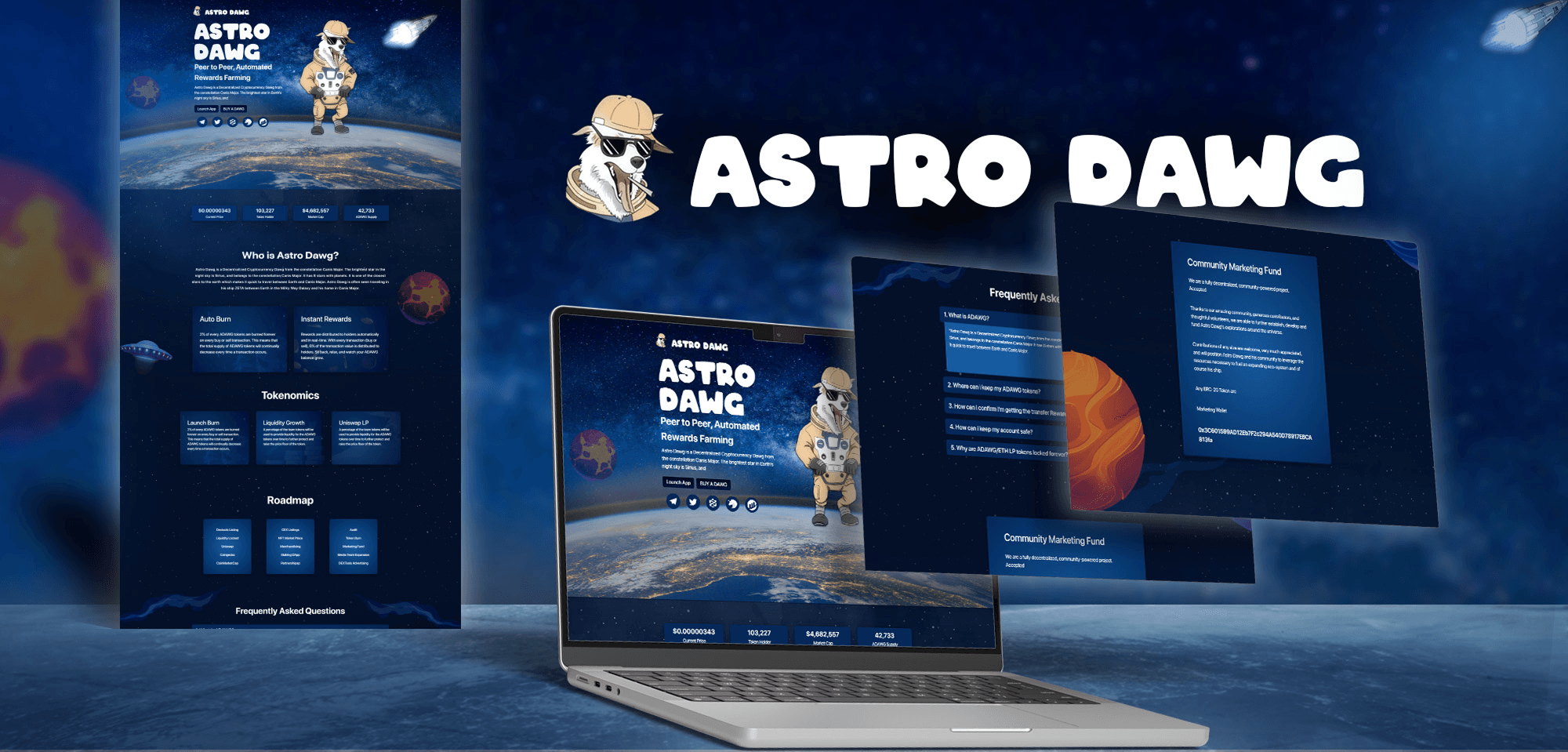 AstroDawg NFT Landing Page (Next.js) preview
