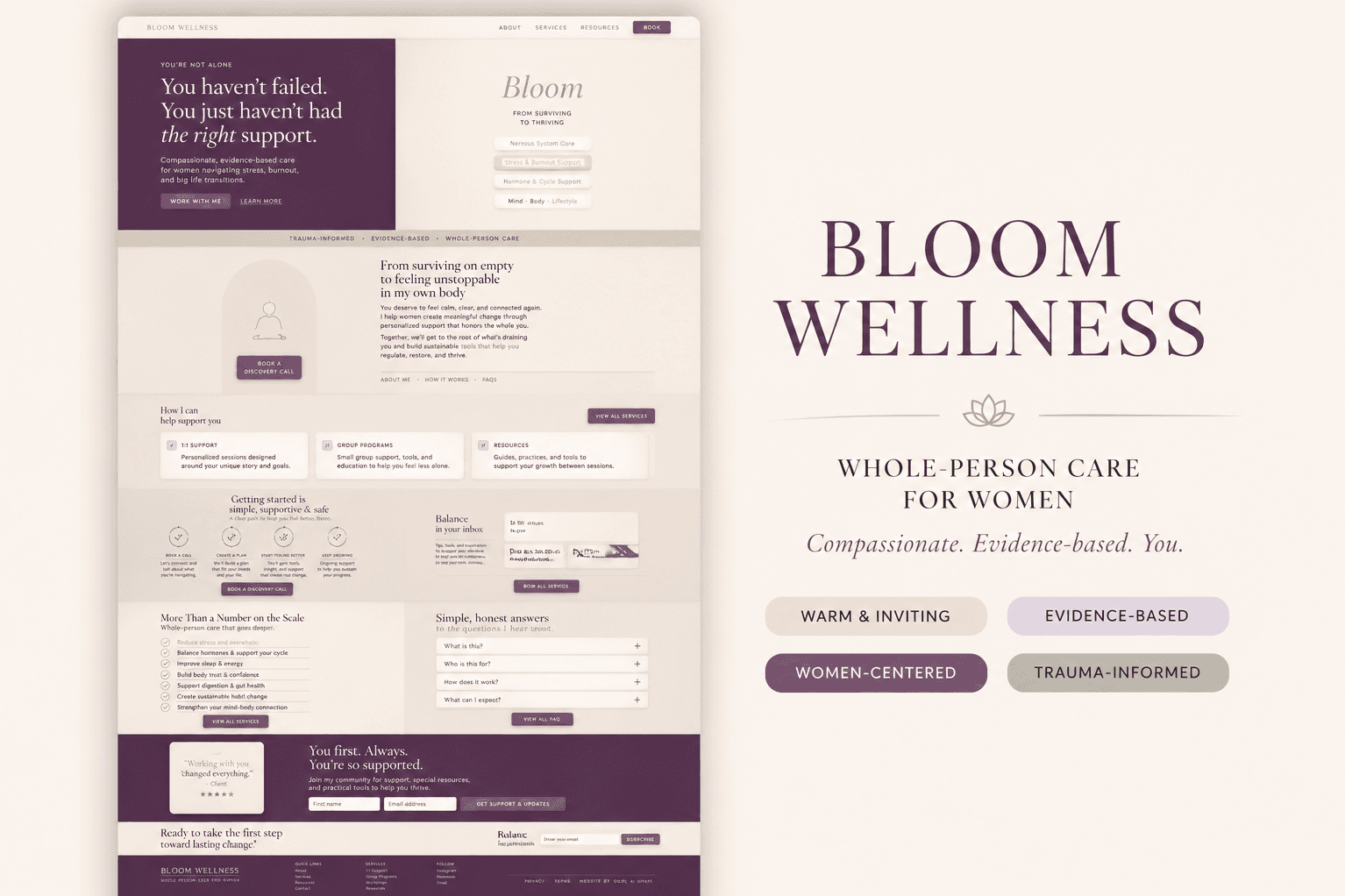 Bloom by Roze Health – Webflow Development & Legal Pages preview