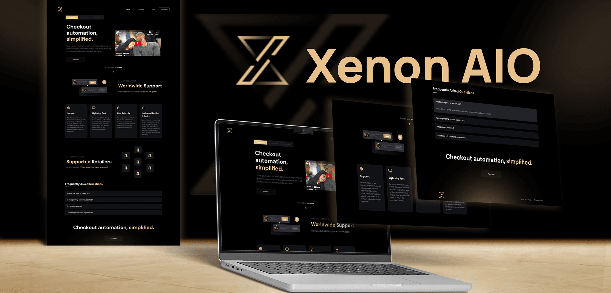 Xenon AIO Landing Page (Next.js) preview