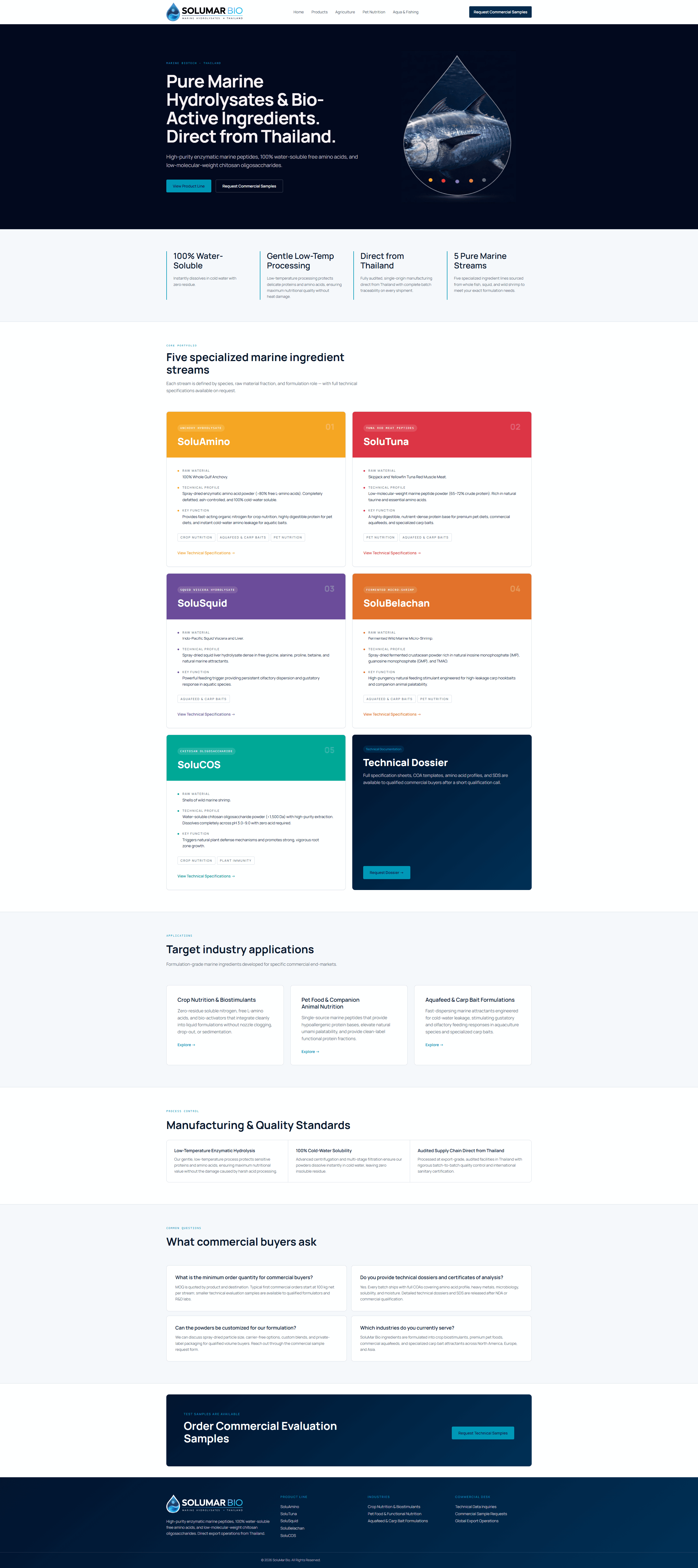 SolumarBio full homepage design