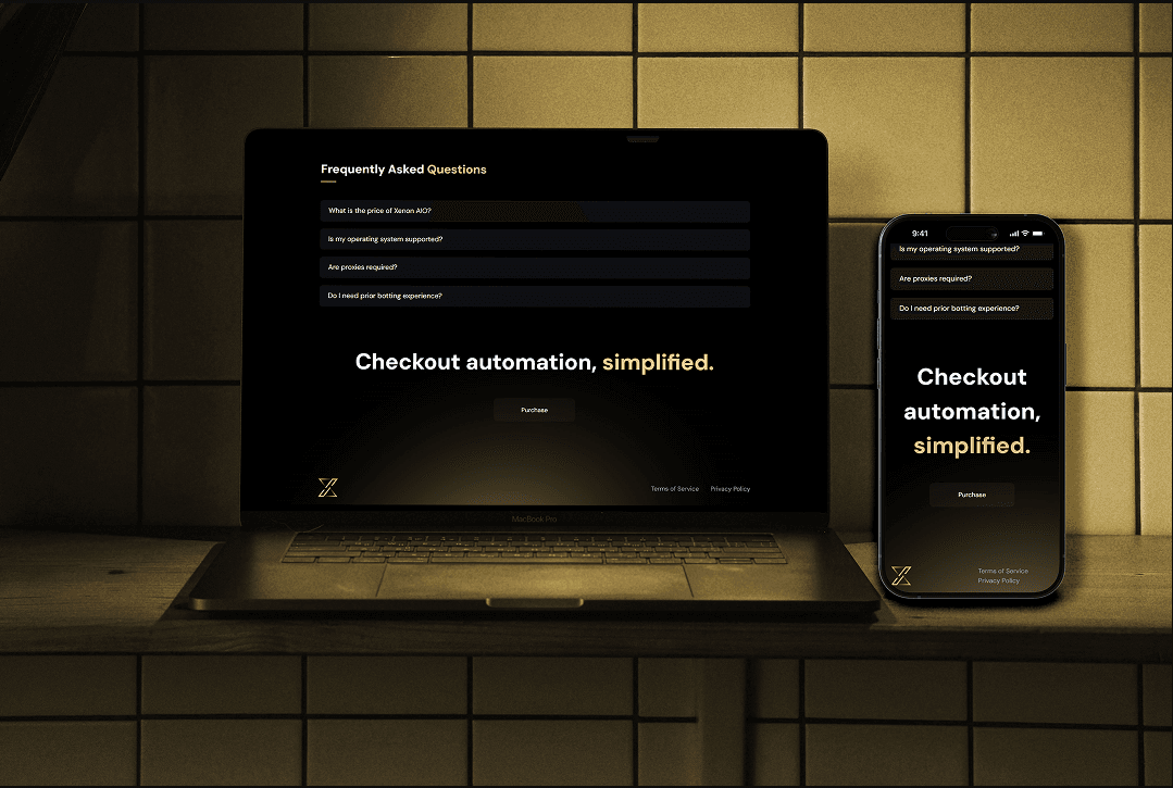 Xenon AIO landing page call to action and footer sections